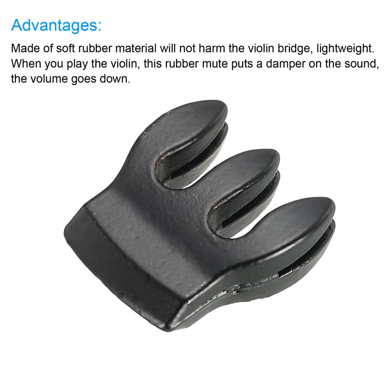 sourcing map Metal Violin Mute 3 Prong Practice Violin Silence