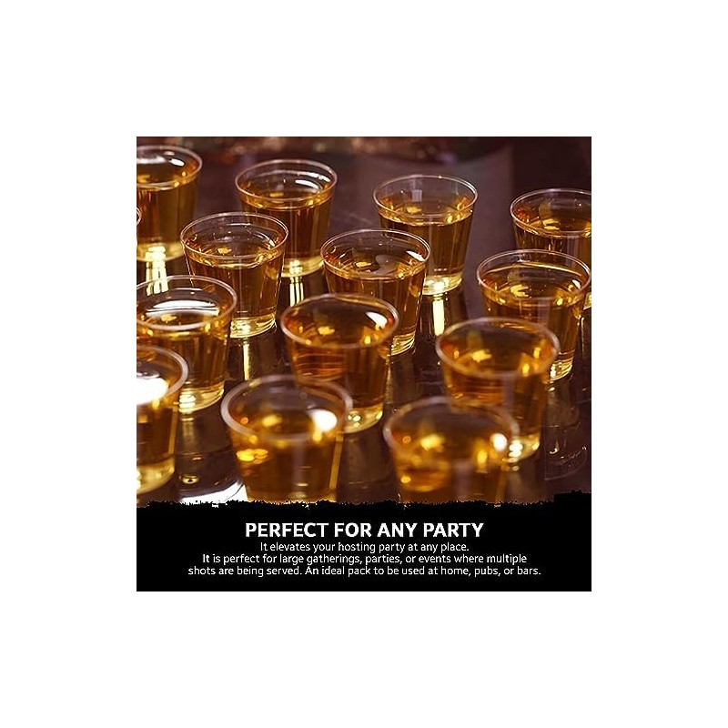 PinkWebShop - Crystal Clear Plastic Shot Glasses - 30ml Disposable