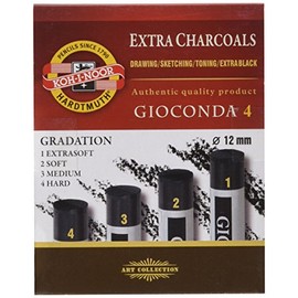 KOH-I-NOOR 8694004001KZ Artificial Extra Charcoal (Set of 4)