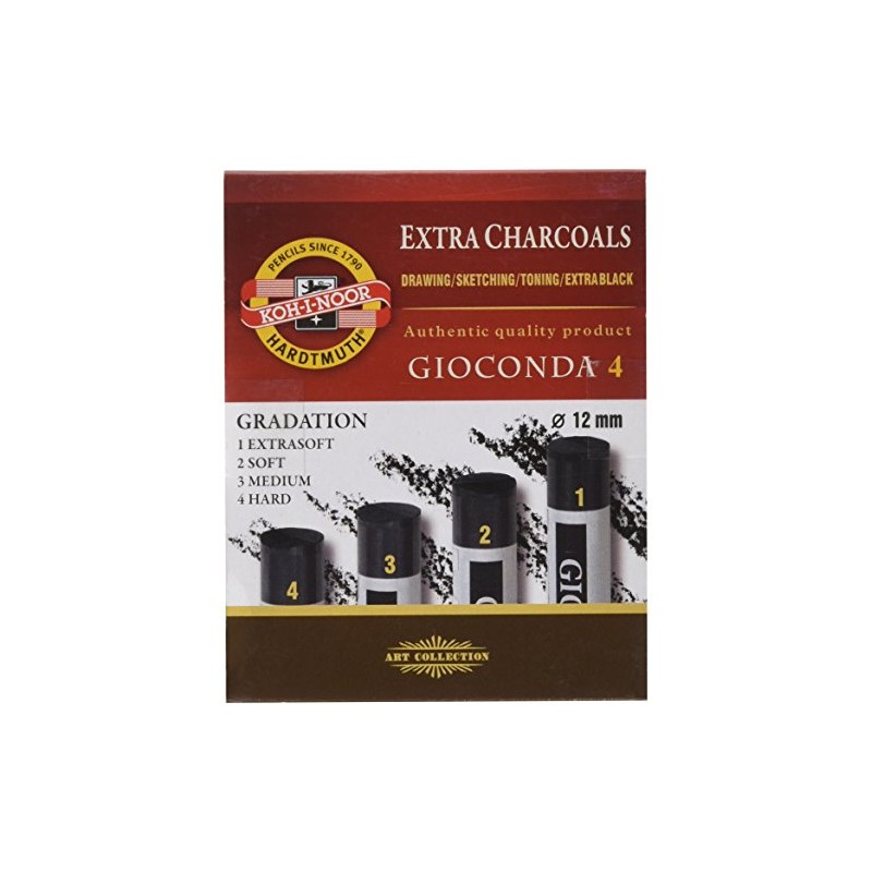 KOH-I-NOOR 8694004001KZ Artificial Extra Charcoal (Set of 4)