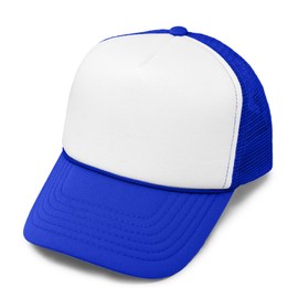 DALIX Gorra de camionero de malla juvenil, gorra ajustable (viene en 8 colores), Azul real