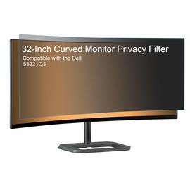 Photodon 2-Way Privacy Filter for the Dell S3221QS 32-Inch Curved 4K UHD Monitor with Installation and Care Kit