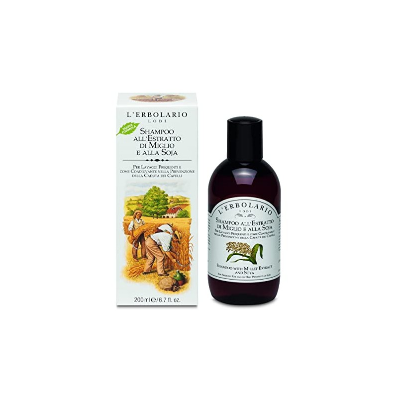 L'Erbolario Shampoo with Millet and Soya Extract