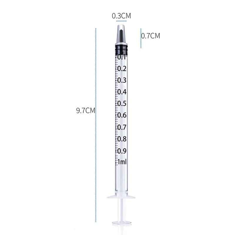 1ml Syringe with Caps ( White 50 pieces)