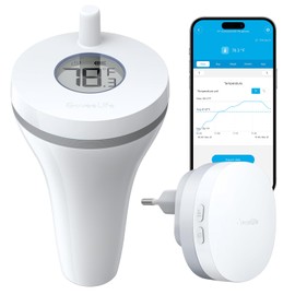 GoveeLife Smart WiFi Pool Thermometer, Floating Thermometer, Digital with App Alert for Bath Tub, Fishbowl, Hot Tub