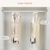 PAVSTINE Hanging Wardrobe Organiser with Compression, Space Saving, Pink