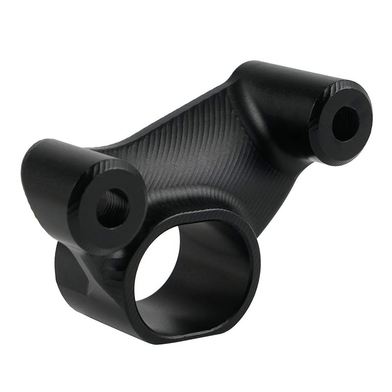 NICECNC Black Aluminum Motorcycle Exhaust Bracket Mount Hanger Muffler Bracket