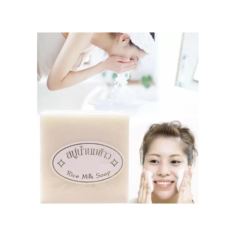 Jabón De Arroz Tailandés Elimina Grasa Aclara Exfoliante 5pz