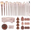 Lumbor37 Brochas de Maquillaje Profesional de Viaje, 40 Piezes Brochas