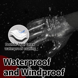 Schwer FreezeGuard Winter Work Gloves, ANSI A2 Cut Resistant Freezer Gloves for Outdoor Cold Weather Keep Hands Warm, Waterproof Gloves for Shoveling Snow, Ice Fishing, XXL