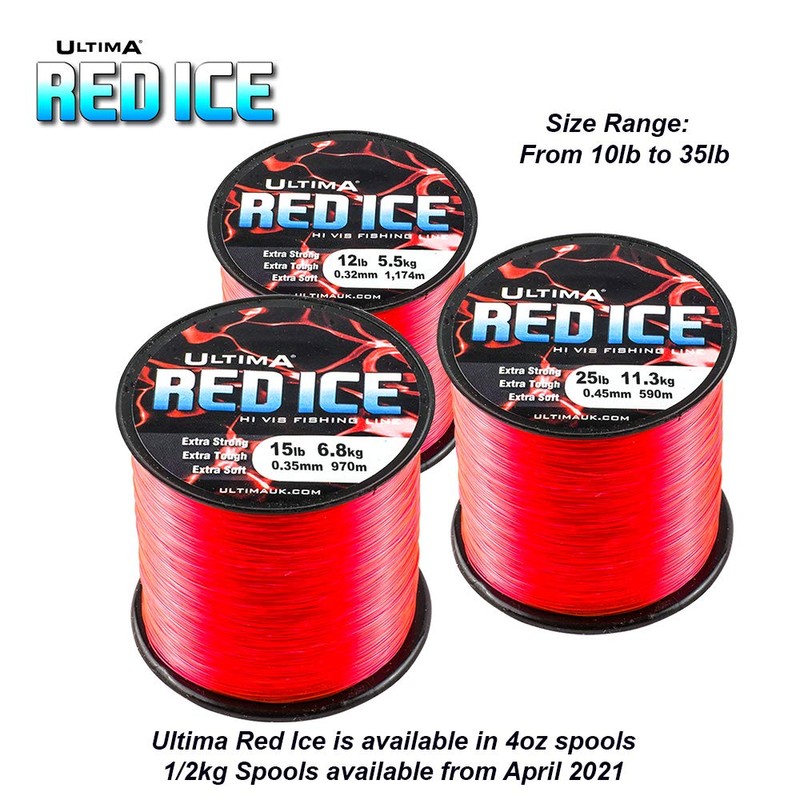 Ultima Red Ice Sea Fishing Line Fluo Red 30