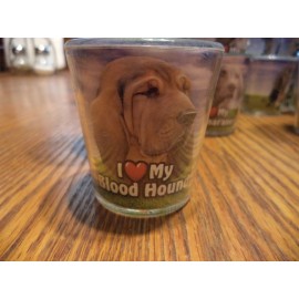 I LOVE MY BLOOD HOUND  - SHOT GLASS -