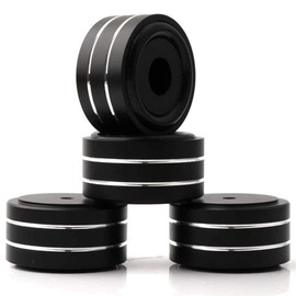 Jesnoe 4Pcs 40X20Mm Aluminum HiFi AMP Speaker Isolation Stand Turntable Feet Pad