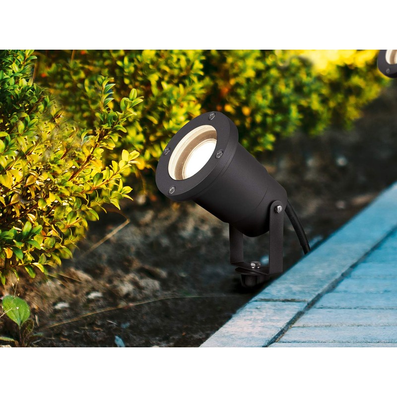 Pivoting Garden Spotlight with Ground Spike and 5 Metre Connection
