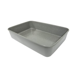 casaWare 15 x 10 x 3-Inch Ultimate Series Commercial Weight Ceramic Coated Non-Stick Lasagna/Roasting Pan (Silver Granite)