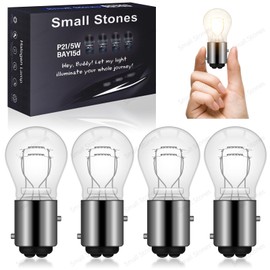 Small Stones 4PCS 1157 S25 12V21/5W 7528 12499 BAY15D Halogen bulb Automotive Brake lights Tail lights GY6 ATV Motorcycle Brake lights Tail lights Daytime running lights (White, BAY15D)