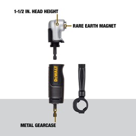 DEWALT FLEXTORQ Right Angle Drill Adapter, 2-in-1 Attachment for Impact Driver (DWAMRAFT)