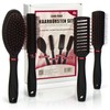 com-four® 4-Piece Styling Set with Various Hair Brushes with Soft