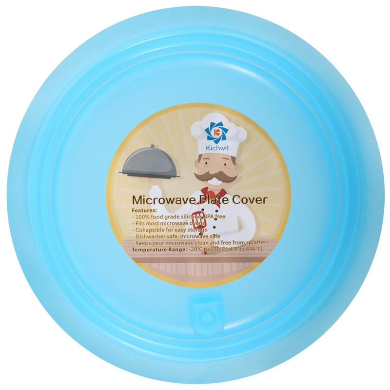 Kichwit Silicone Microwave Plate Cover Collapsible, Dishwasher Safe and BPA