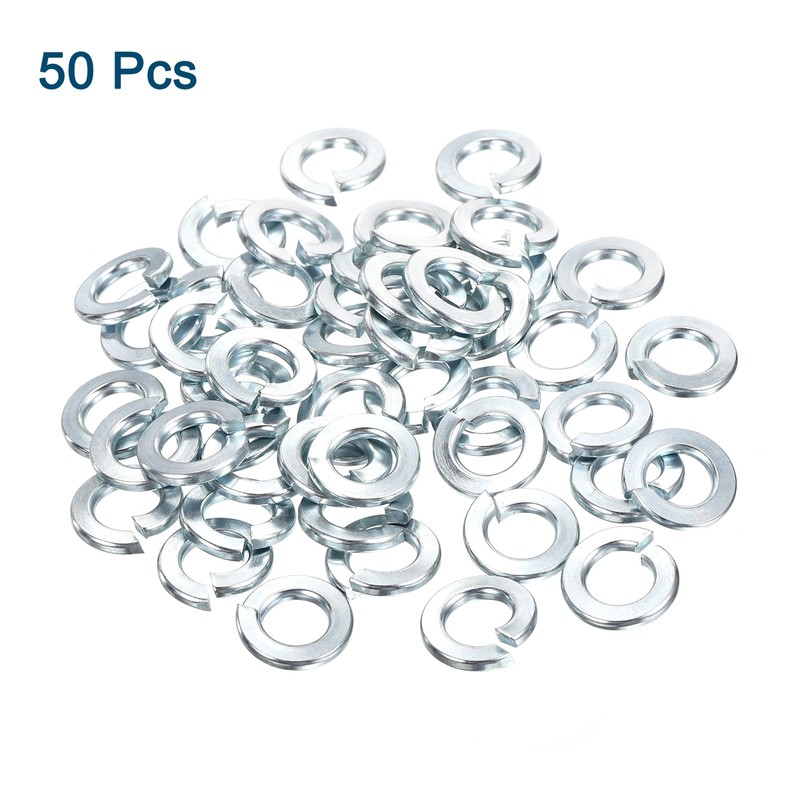 sourcing map 3/8" Split Lock Washer, 50Pcs Carbon Steel Spring