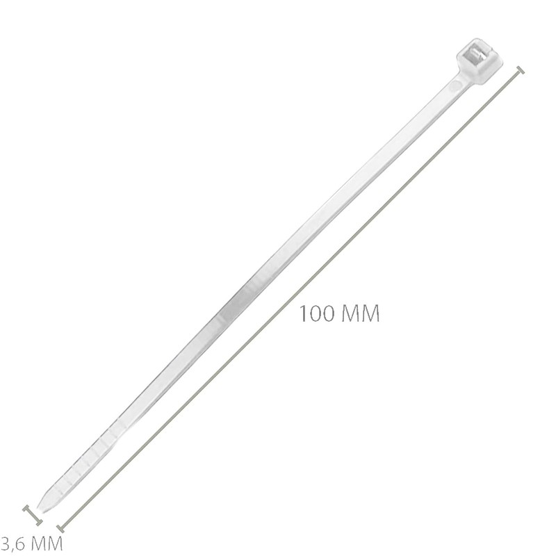 Retoo Pack of 100 Cable Ties 200 x 3.6 mm