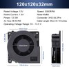 Wathai 120mm x 32mm 12V High Airflow DC Brushless Blower