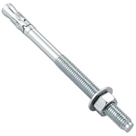 Wensilon 1/4x4" 10Pcs Inch Standard Fasteners for Heavy-Duty Zinc Wedge Anchors for Cement and Concrete