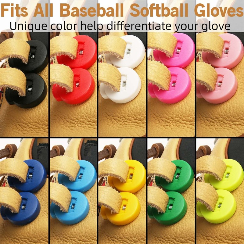 AliBall Glove Locks Baseball, Glove Lace Locks 8 Pack, Never