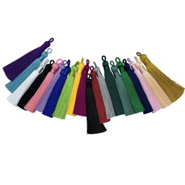 40pcs Fringe Tassel Craft Decoration Accessory Parts DIY Craft Bookmark Gift Key Holder Set of 20 Colors