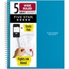 Five Star Spiral Notebook + Study App, 5 Subject, Wide