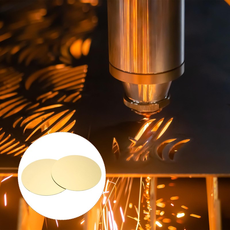 sourcing map 5 Pcs Round Brass Plate, 90mm(3.54") Dia Pure