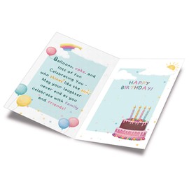 Prime Greetings 3rd Birthday Card, Made in America, Eco-Friendly, Thick Card Stock with Premium Envelope 5in x 7.75in, Packaged in Protective Mailer