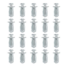 PATIKIL Expansion Screw Petal Nuts M5 x 25 mm, Pack of 20 Jack Nut Carbon Steel Petal Shape Rivet Nut Insert Nuts Fasteners with Screws Mounting for Hollow Wall Thin