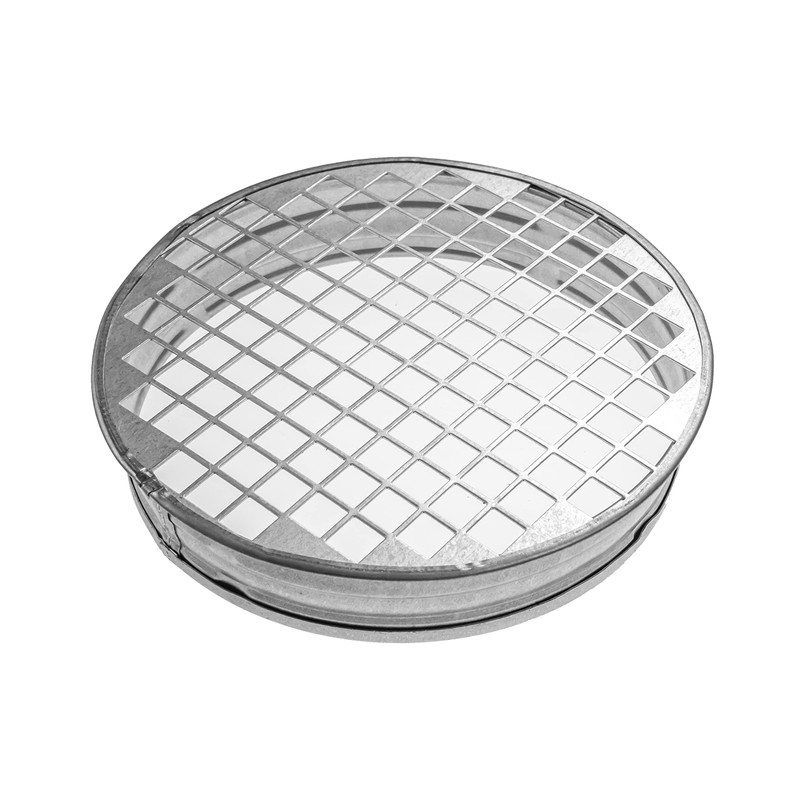 150mm Aluminum Mesh Pipe End Cap - Round Stainless Steel