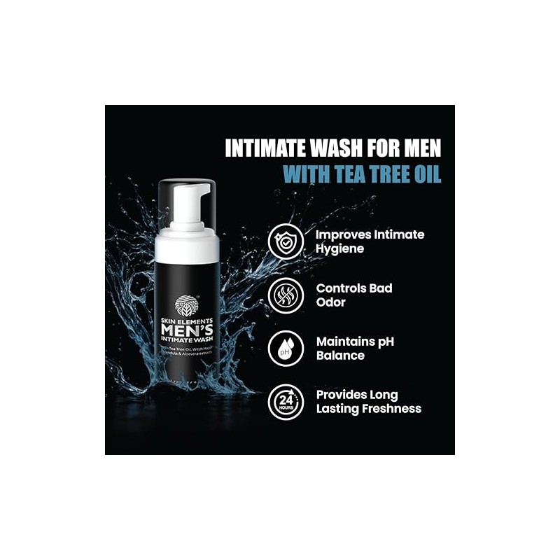 Skin Elements Men's Intimate Wash 120 ml - Limpieza suave