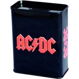 Sound and MTACDC01 Money Box with AC/DC Metal Wall Art, Black, 9.0 x 4.5 x 11.5 cm