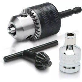 Neiko 20754A 3/8” Drill Chuck with 1/4” Quick Change Hex Shank | Convert Impact