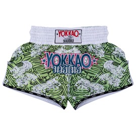 Yokkao Muay Thai Boxing Shorts - Carbonfit Hawaiian - Lime Zest - XLL, Hawaiian Lime Zest