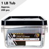 #8 x 1-1/4" Saberdrive White Trim Screws 1 LB, Approx.