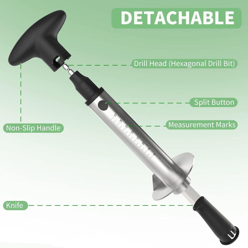 Newness Pineapple Corer with Knife, [Upgraded, Electric & Manual] Stainless
