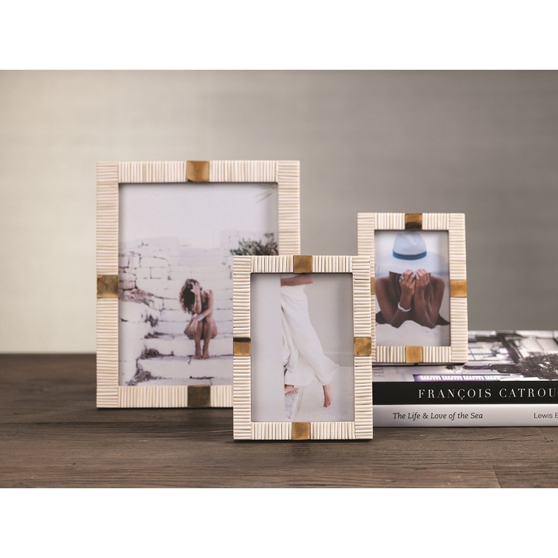 Zodax Maha Black or White Bone with Brass Trim Photo