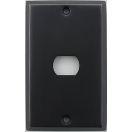 Classic Accents Stamped Steel Oil Rubbed Bronze One Gang Wall Plate - One Despard Opening