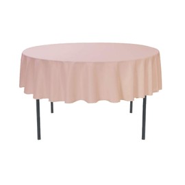 YOUR CHAIR COVERS - 70 Inch Round Premium Polyester Tablecloth - Blush, Linen Table Cloth for Standard Round Tables