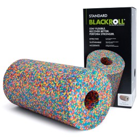 BLACKROLL® Standard Fascia Roller (30 x 15 cm), Fitness Roller for Self-Massage of the Back and Legs, Effective Massage Roller for Functional Training, Medium Hardness, Made in Germany, Rainbow