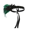 Lufdegim Women's 1920s Feather Headband, 20s Flapper Feather Hair Band,