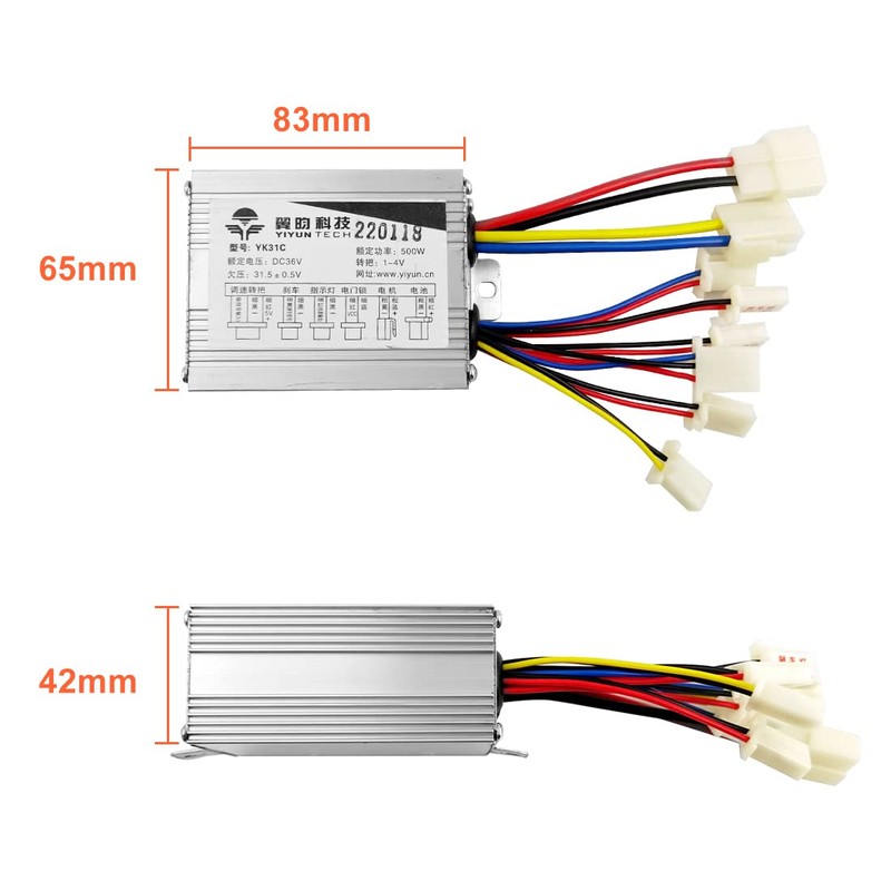 24V36V48V 500W Electric Motor Controller For Brush DC Motor Speed