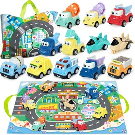 Construction Vehicle, Car Toy, Excavator, Bulldozer, Children's Toy, Mini Car Set, Working Car, Work Vehicle, Sandbox Set, Set of 12, Storage Case, Game Mat, Children's Day, Birthday, Christmas Gift