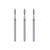 STALEKS PRO Nagelhautfräser-Set, 3-teilig, 2,1 x 0,8 mm, Flammenform (feine