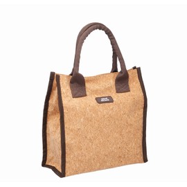 Natural Elements Cork Lunch Bag with Food Safe Lining, Sustainable Cork Fibres, Brown, 24 x 8.5 cm