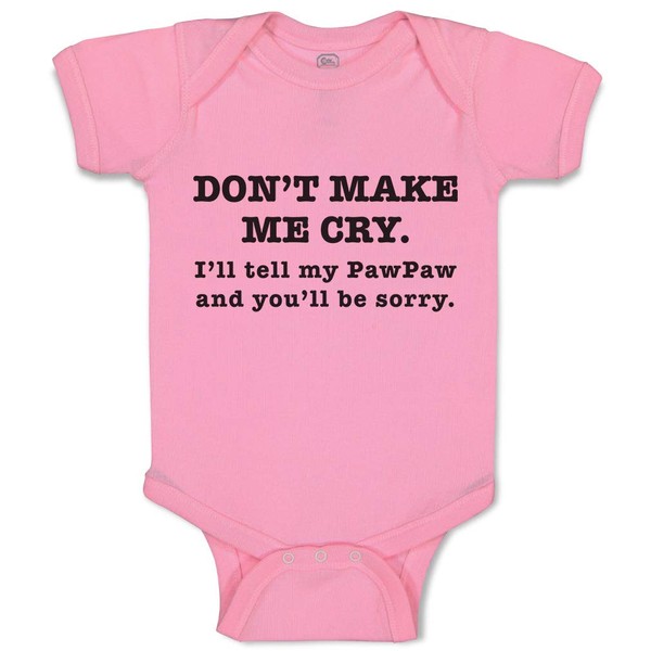 Custom Personalized Baby Bodysuit Don't Make Me Cry. I'll Tell